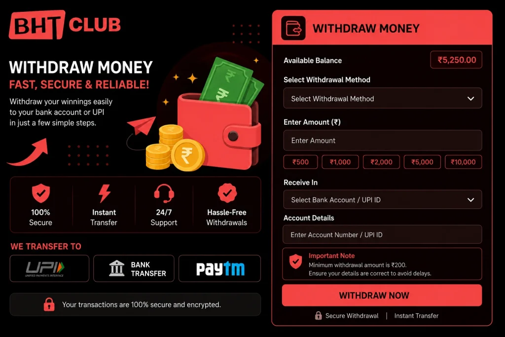 Withdrawal money